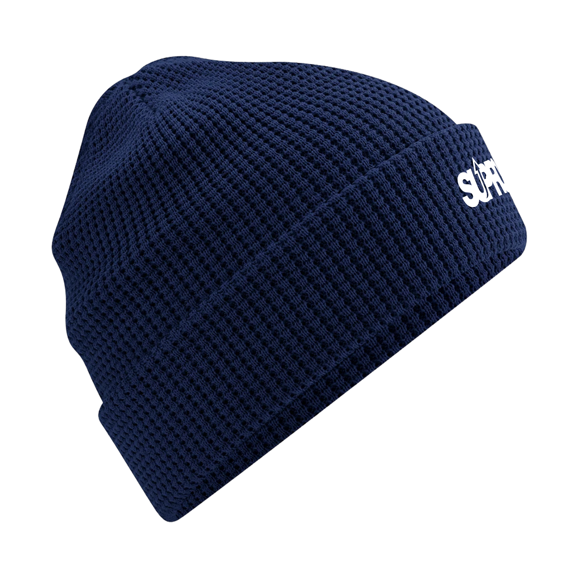 Navy Textured Beanie