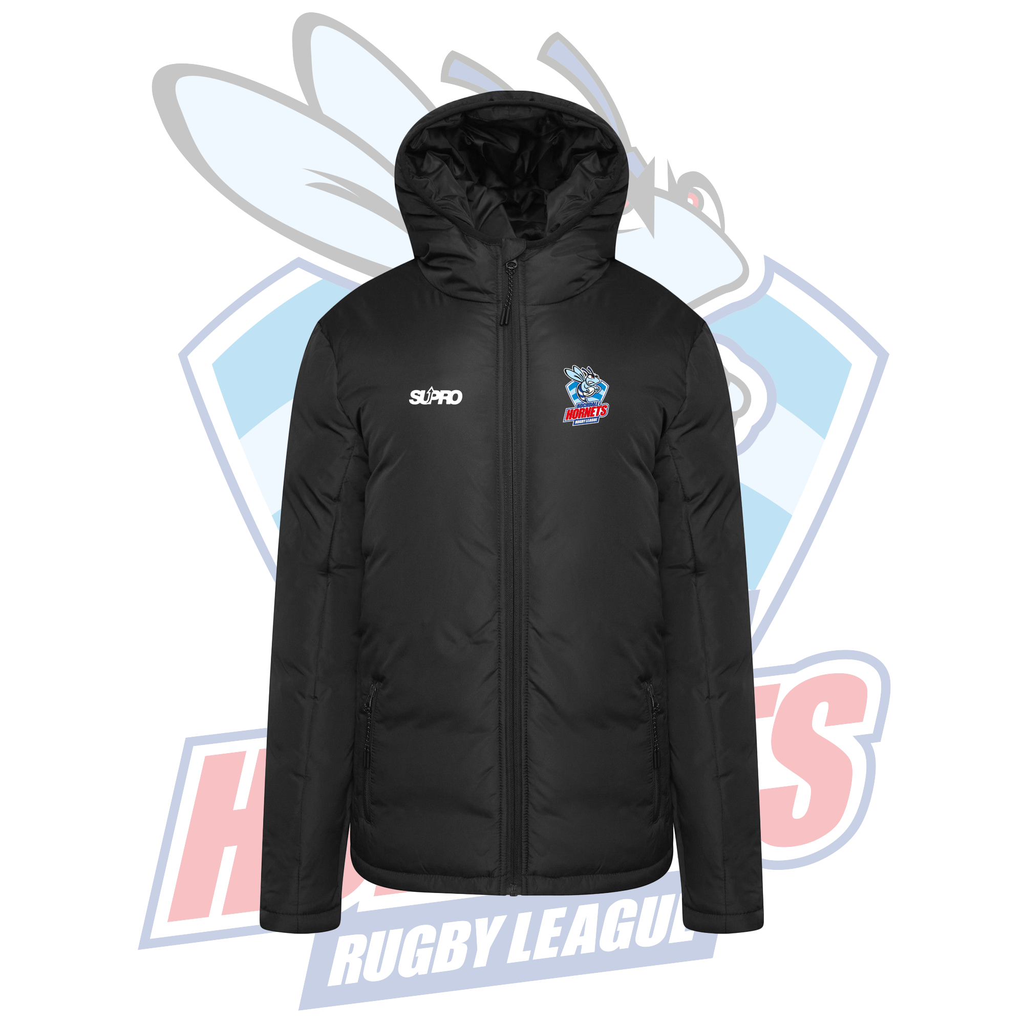 Embroidered Matchday Coat Black Rochdale